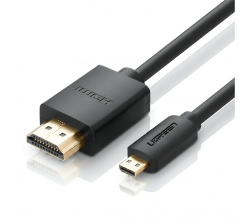 Видеокабель-адаптер | Micro-HDMI на HDMI 4K | UGREEN HD127 | 1.5 метра